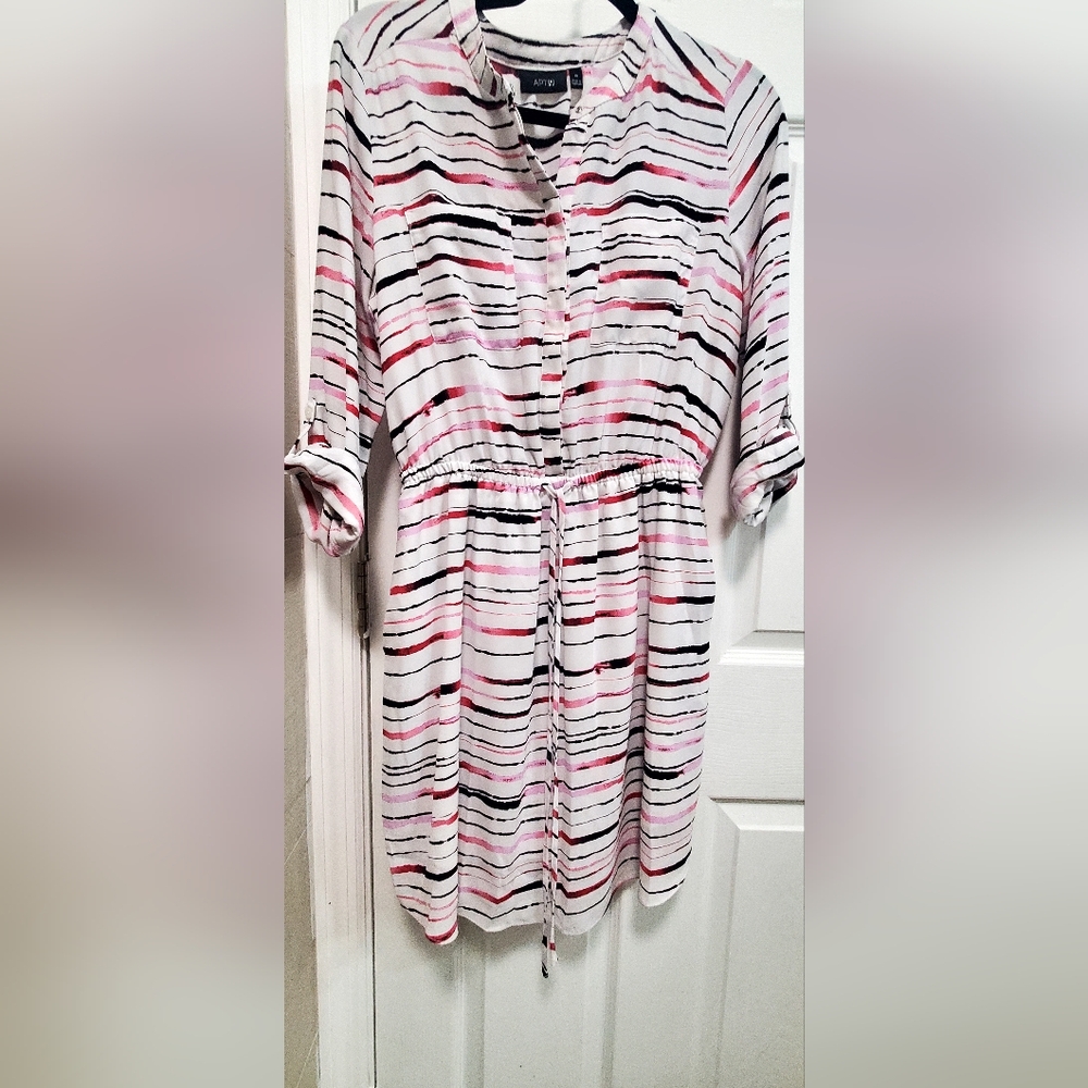 Apt 9 Striped Button-Up Dress
